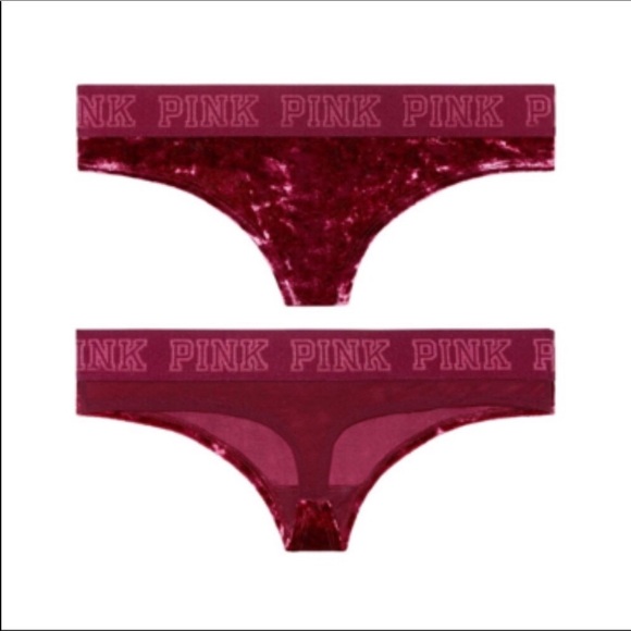 velvet panties victoria's secret pink